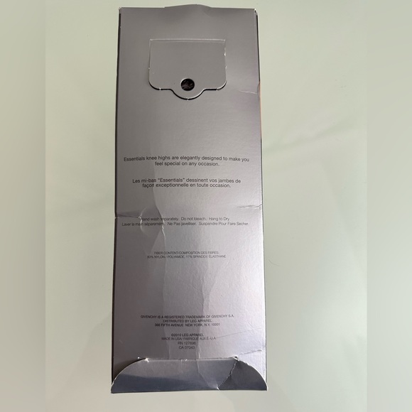 GIVENCHY 2-Pair Pack KNEE HIGHS Crystal SHEER Leg Sandal Toe 9-11 BLACK - Picture 2 of 2